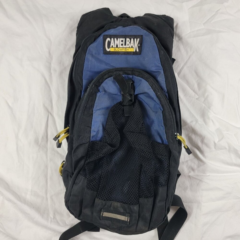 CamelBak Blowfish Expandable Hydration Backpack Black Blue Hiking Camping Trails